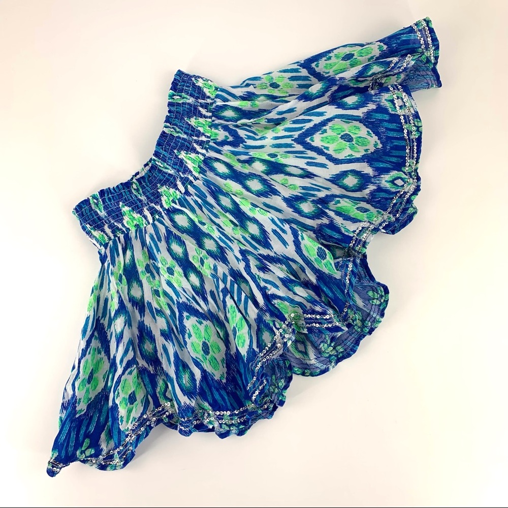 2/$25 Justice Girls' Patterned Skirt with Sequin Hem and Modesty Shorts, 12